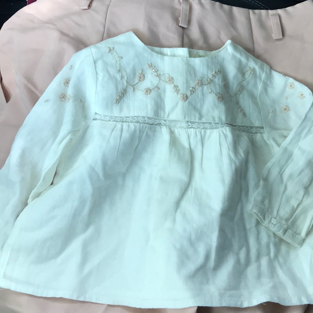 Zara white cotton blouse